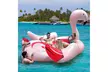 6-Person Inflatable Island Party Floating Flamingo with Electric Pump - Second Medium