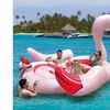 Image 3: 6-Person Inflatable Island Party Floating Flamingo with Electric Pump