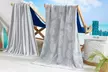 Quick Drying Summer Themed Printed Beach Towels 100% Cotton 2 Pack - Second Medium