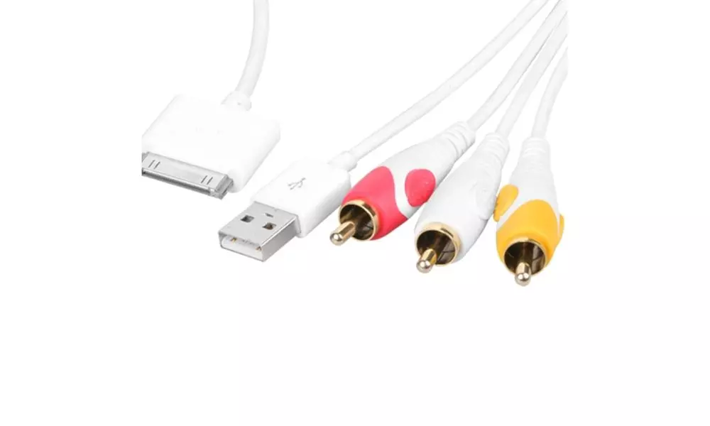 MFI Composite AV Cable For iPod touch 4th gen iPhone 4 4S iPad 2 - Primary Image