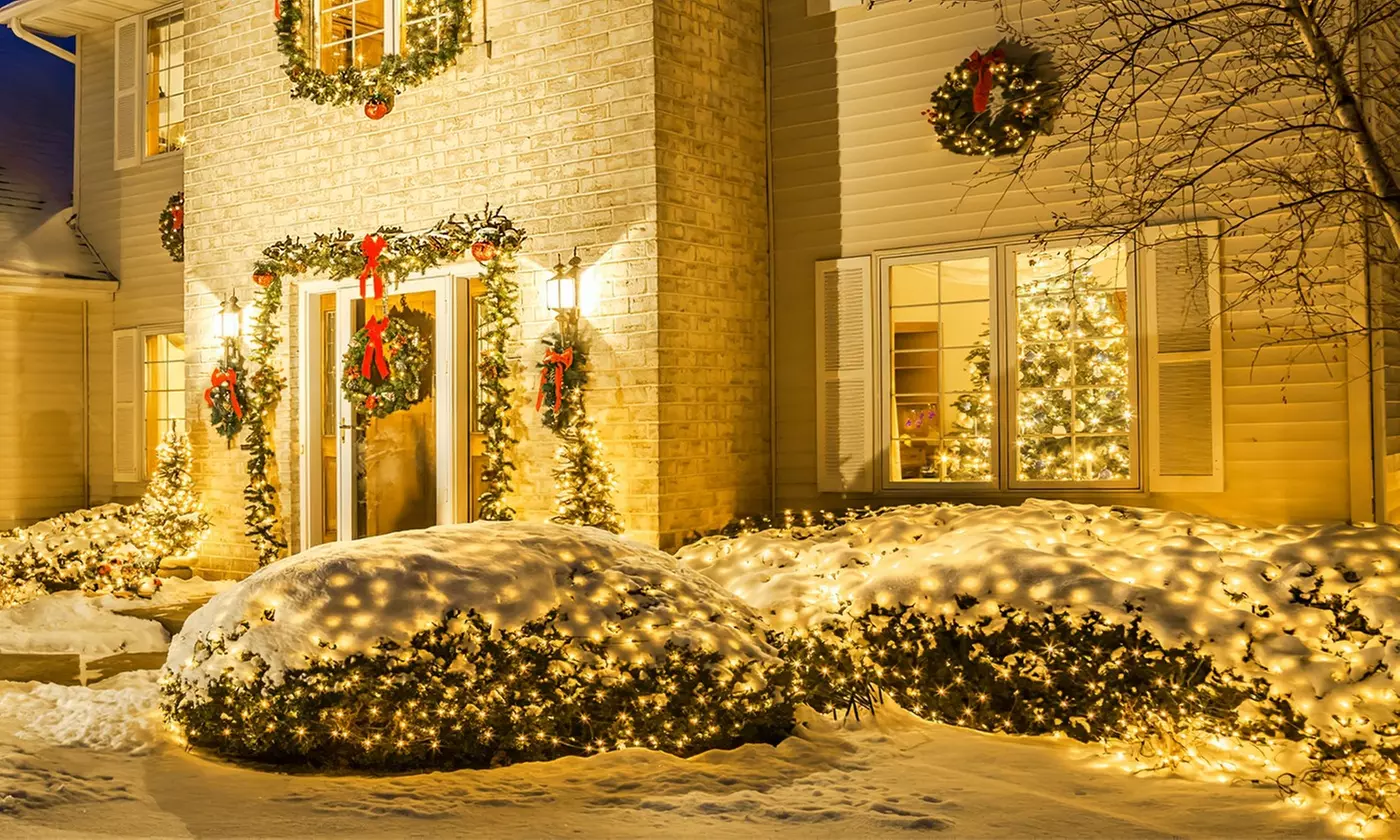 Christmas LED Lights - Snowman Family & Reindeer Family Holiday Decorations