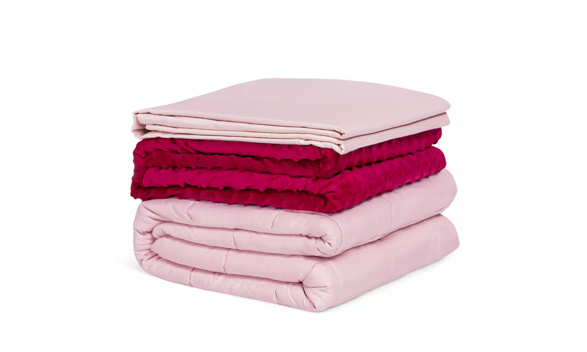 Costway 15lbs Heavy Weighted Blanket 3 Piece Set w/ Hot & Cold Duvet Covers  - Primary Image