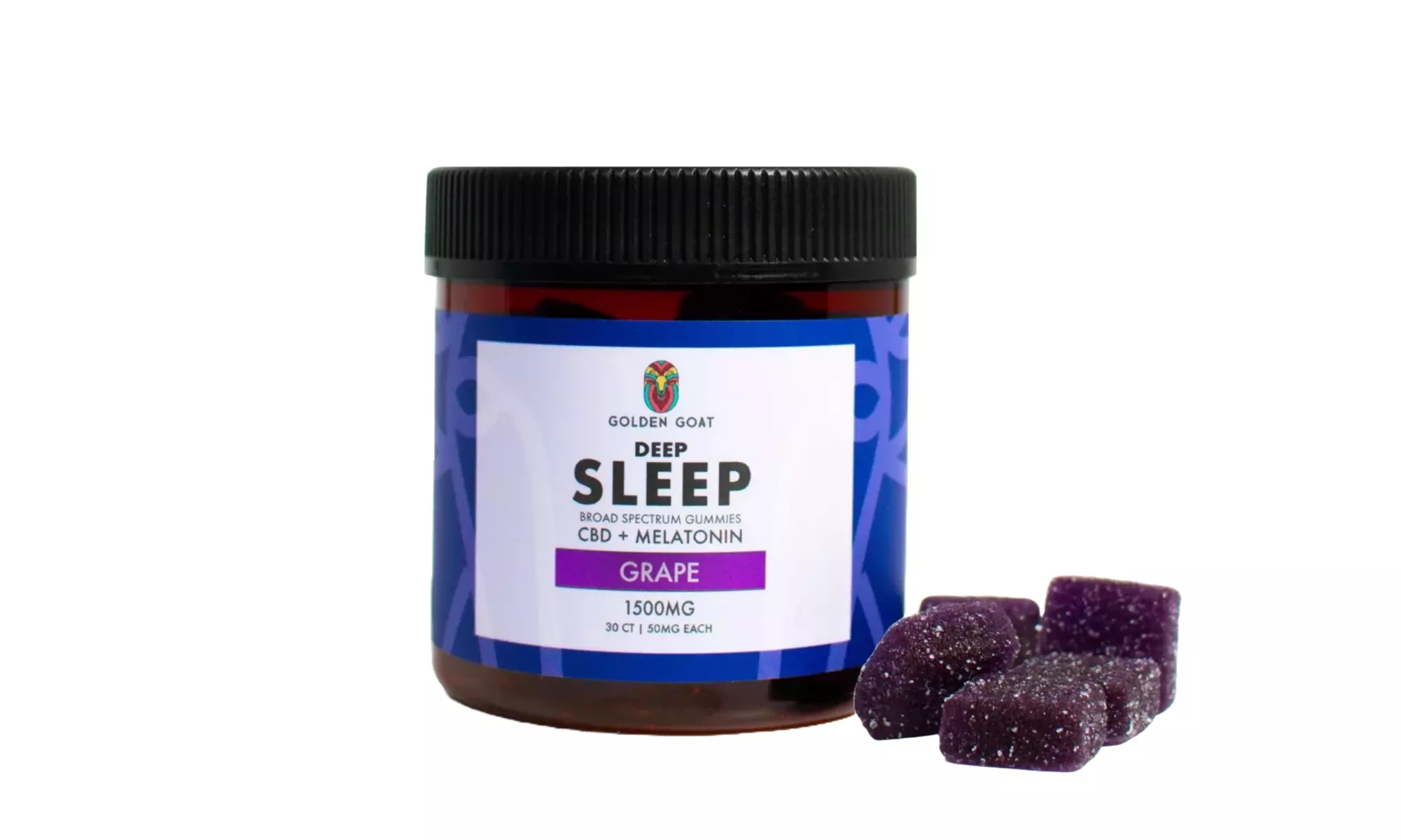 Deep Sleep CBD & Melatonin Infused Gummies (750MG - 3000MG) by Golden Goat