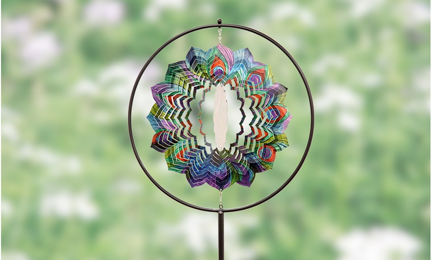 Exhart Laser Cut Wind Spinner Garden Stake | Groupon