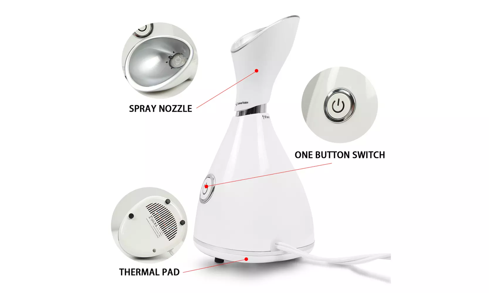 Multifunctional Nano Ionic Facial Steamer Moisturizing Face Steamer Humidifier - Image 7