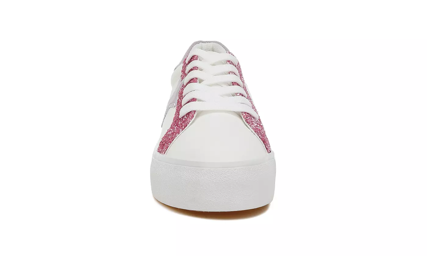 London Rag Bomber Metallic Star Glitter Women's Sneakers