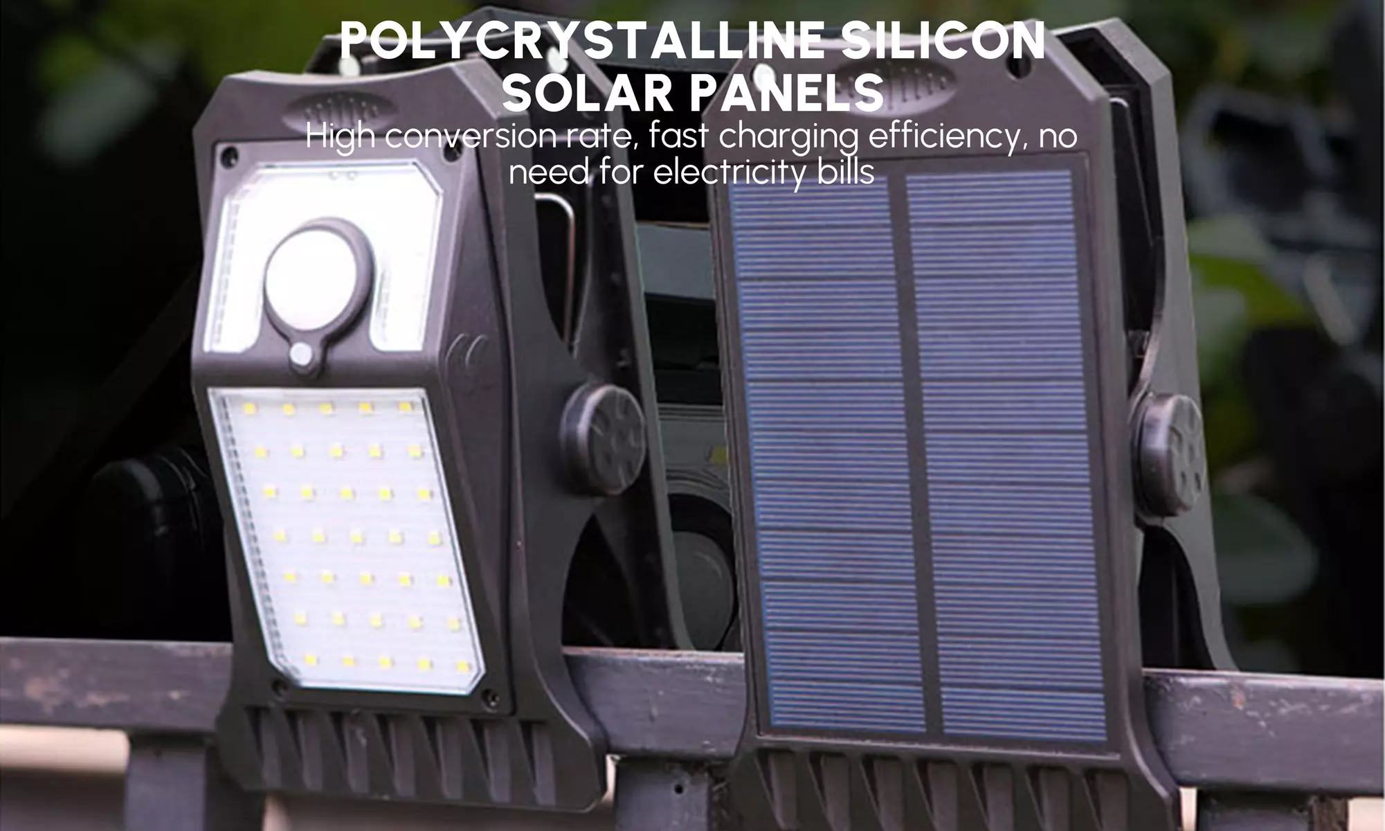 3 Modes Solar Lights Outdoor Clip Motion Sensor Lights for Fence Garage Patio