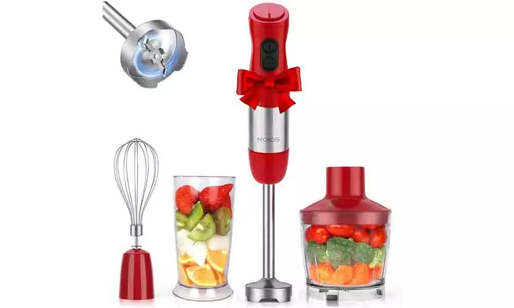 Upgraded 5-in-1 Handheld Blender 12 Speed with Turbo Mode, Stick Blender - Primary Image