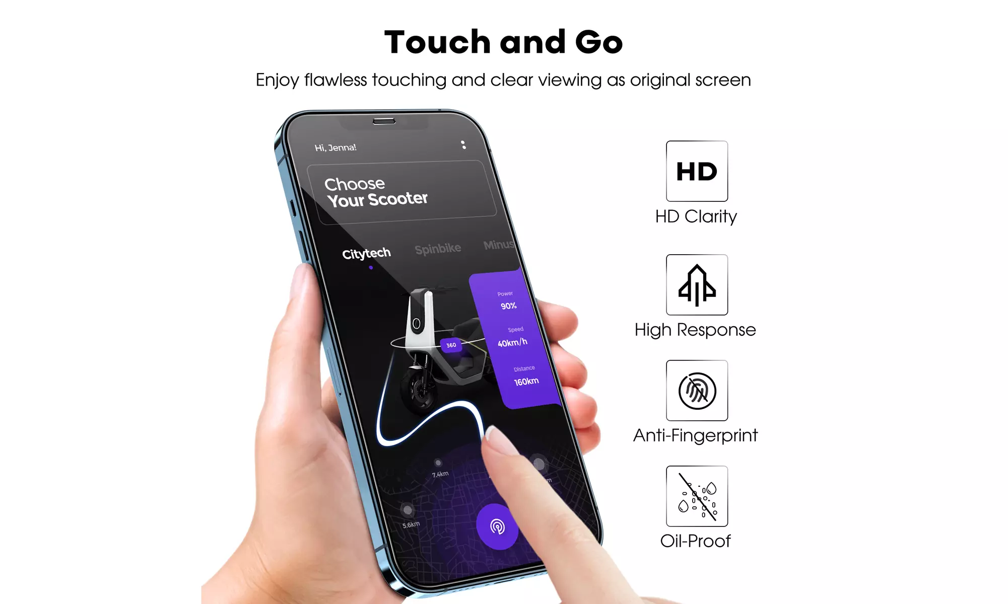 Tempered Glass Screen Protector for iPhone 12/13, Pro, Pro Max, Full Coverage