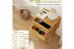 Mid Century Modern 2 Drawers Nightstand Natural Sofa Side End Table  - Second Medium