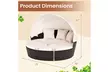 Costway Patio Round Daybed PE Rattan Cushioned Sectional Seating with Canopy - Second Medium