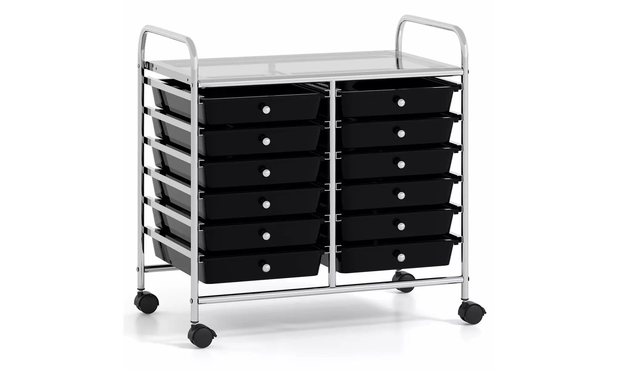 Costway 12 Drawers Rolling Cart Storage Scrapbook Paper Studio Organizer Bins