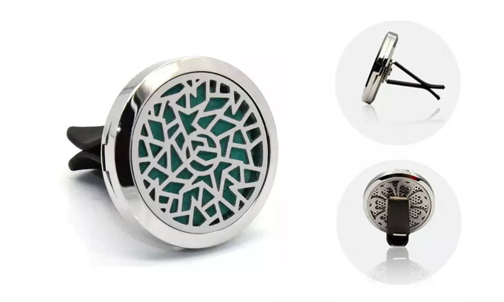Aromatherapy Essential Oil Car Vent Stainless Diffuser with 2 Optional Oils