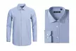 Verno Men's Classic Fit Textured Wrinkle-Free Dress Shirts, 100% Cotton - Second Medium