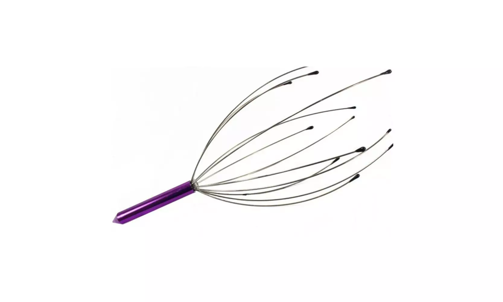 Handheld Manual Massager Wire Scalp Head Massager - Purple - Primary Image