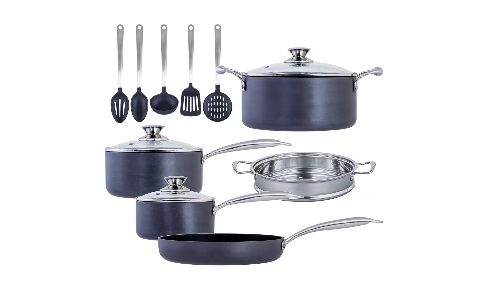 Heavy Duty Non-Stick Aluminum Hard Anodized Cookware with Encapsulated Base - Second Medium