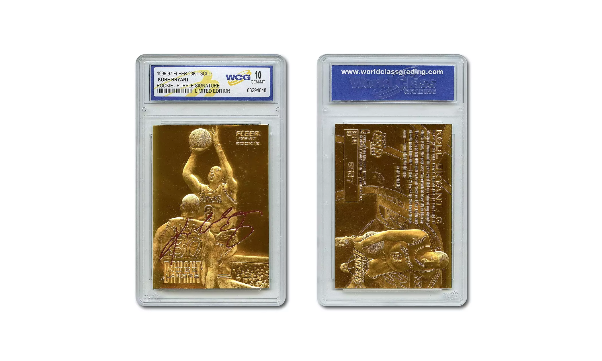 Kobe on sale Bryant 23k Gold 1996 Fleer