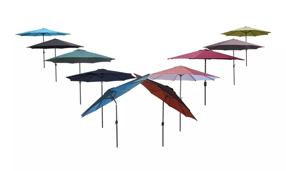 9' 8-Rib Crank Market Umbrella - Primary Image