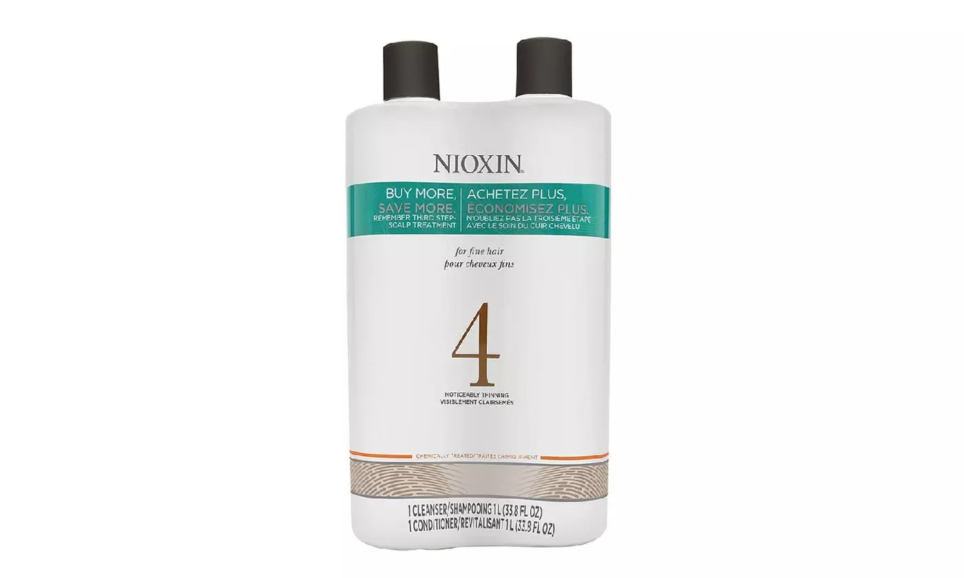 Nioxin System 4 Cleanser and Scalp Therapy Conditioner 33.8 oz Set