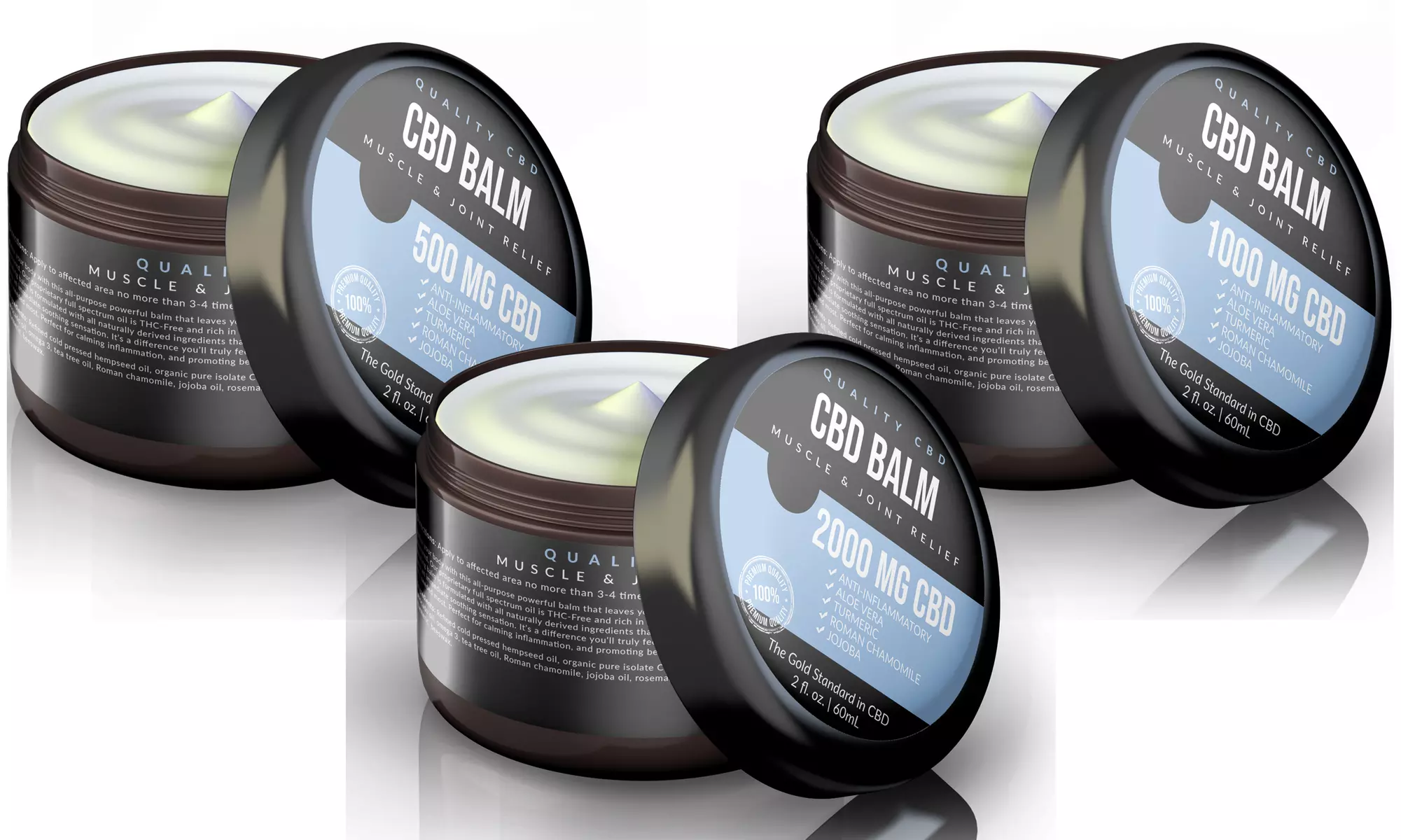 Quality CBD Natural Advanced Pain Relief Balm Infused with CBD Full spectrum - Primary Image