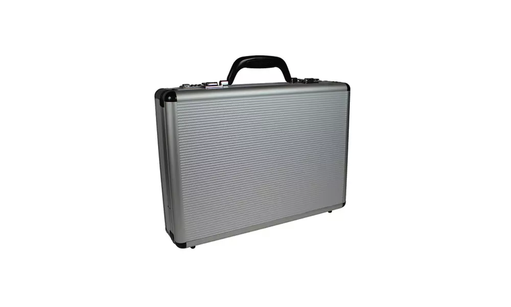 World Traveler Fasano Aluminum Silver 4-inch-wide Attache Briefcase