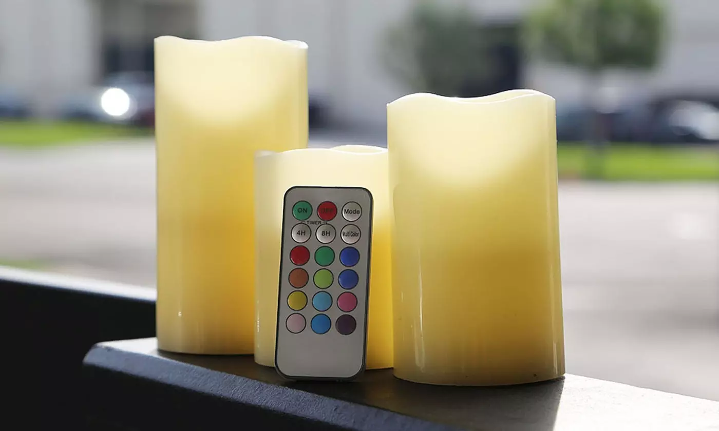 iMounTEK Color-Changing LED Flameless Candles with Remote (3- or 6-Pack)