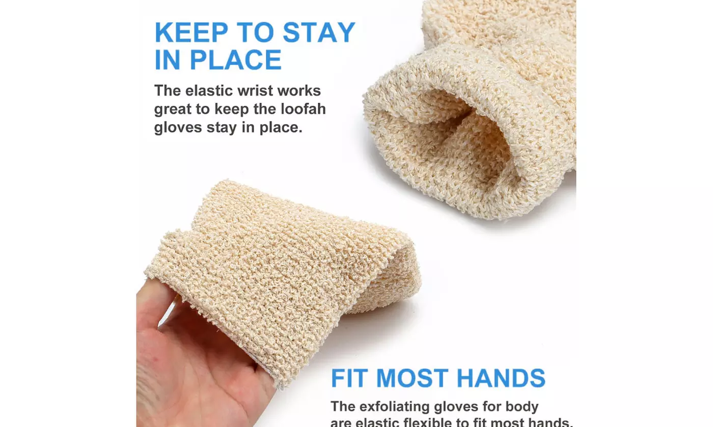 Exfoliating Bath Scrubber Gloves Wash Cloth Shower Spa Body Brush Sponge