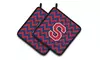 Carolines Treasures CJ1054-SPTHD Letter S Chevron Yale Blue & Crimson  