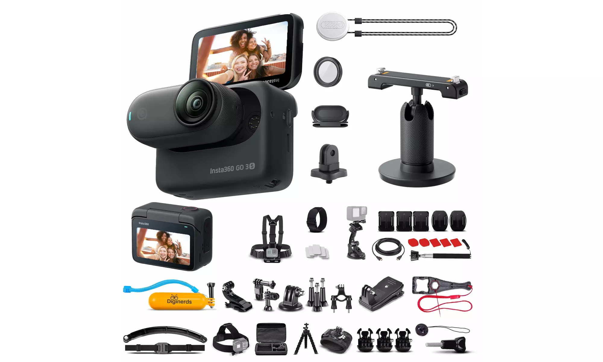 Insta360 GO 3S Small Action Camera (64GB) with DiGiNerds 50 Accessory Kit