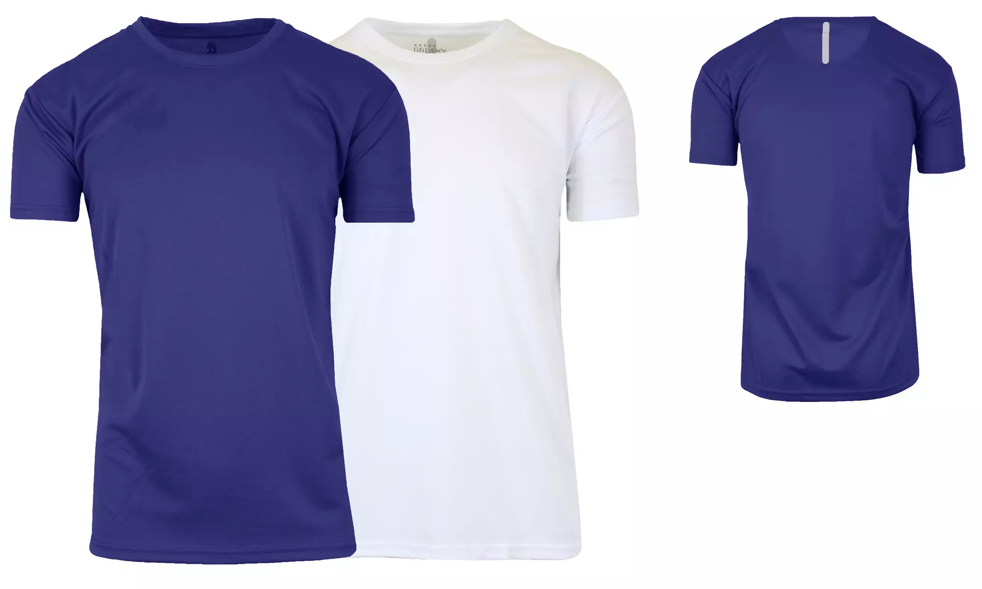2-Pack Galaxy By Harvic Men's Moisture Wicking Wrinkle Free Performance Tops