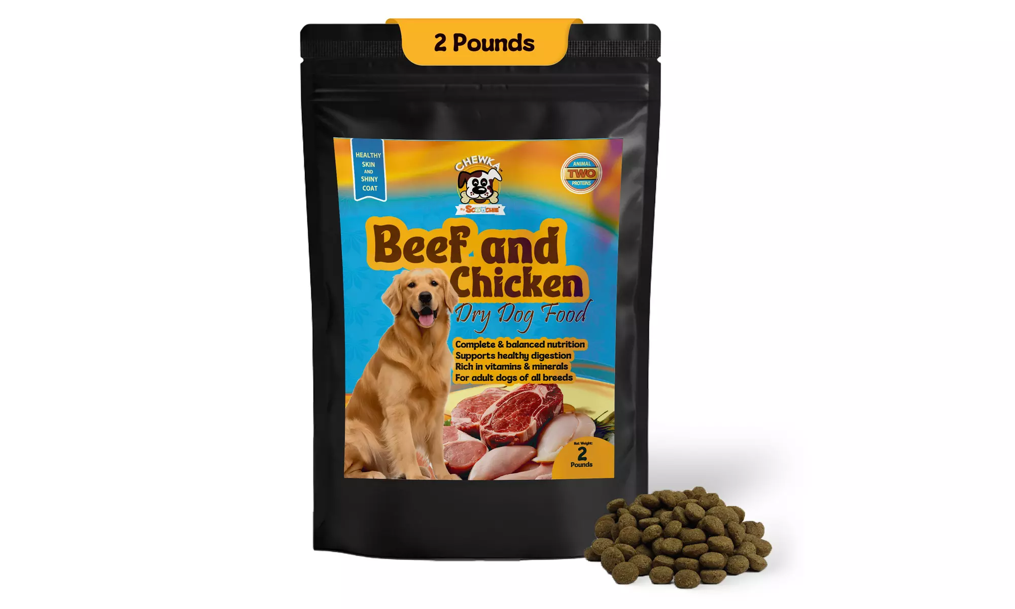 Chewka Dry Dog Food 2 to 20 Pound Bag