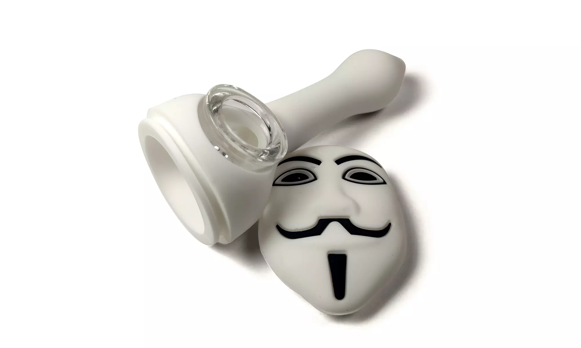 V for Vendetta Silicone Hand Pipe with Detachable Glass Bowl - Second Medium