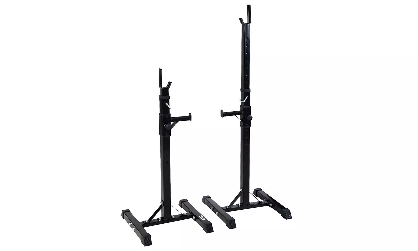 2pcs 41"-66" Height Adjustable Squat Rack, Sturdy Steel Barbell Weight Stands - Second Medium