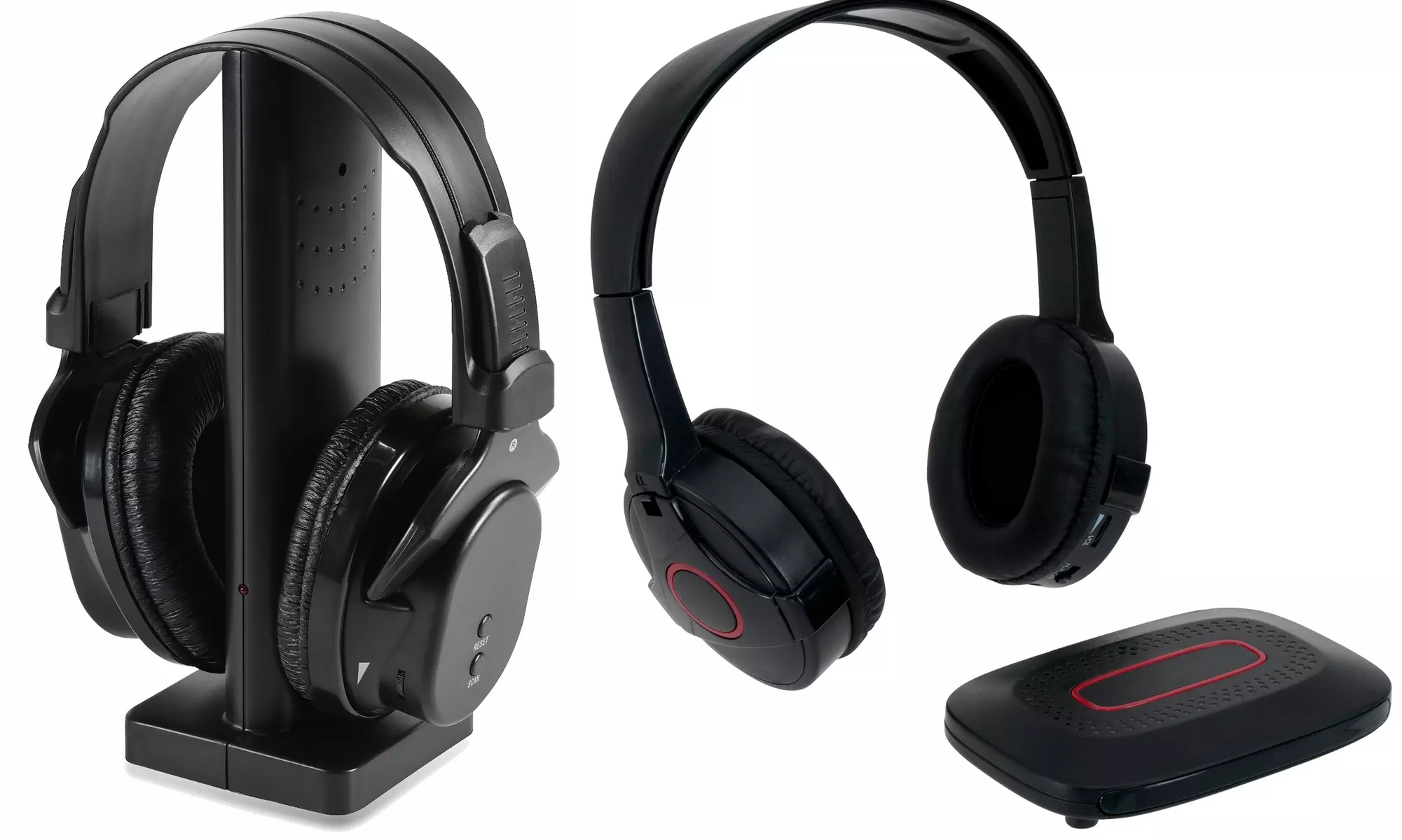 Onn On-Ear Wireless TV Headphones w/ Microphone & FM Radio (Open Box) - Primary Image