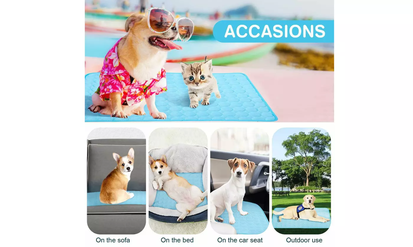 Pet Cooling Mat Cool Pad Comfortable Cushion Bed Blanket for Dog Cat Puppy