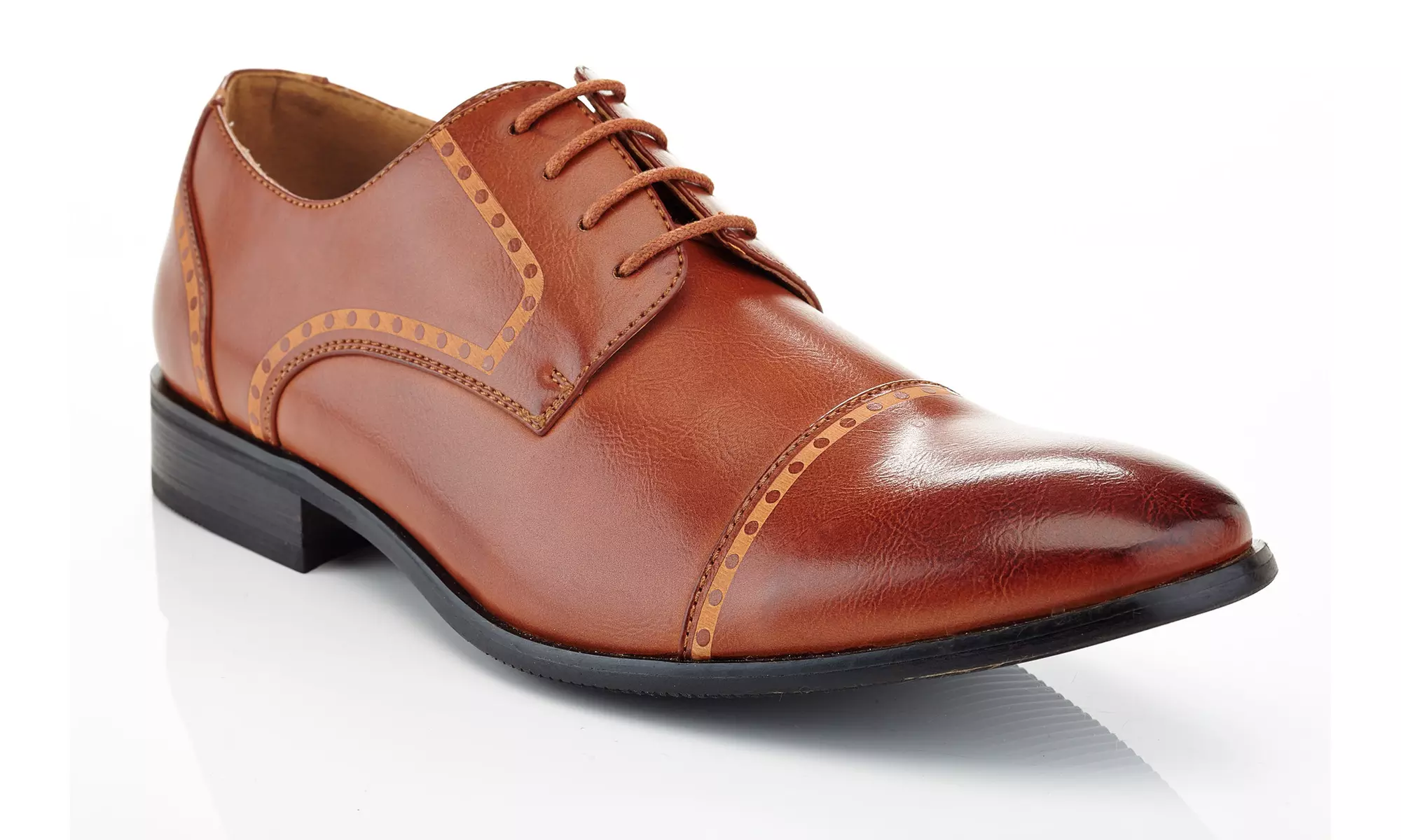 Adolfo Men's Cap-Toe Lace-Up Dress Shoes Multiple Styles