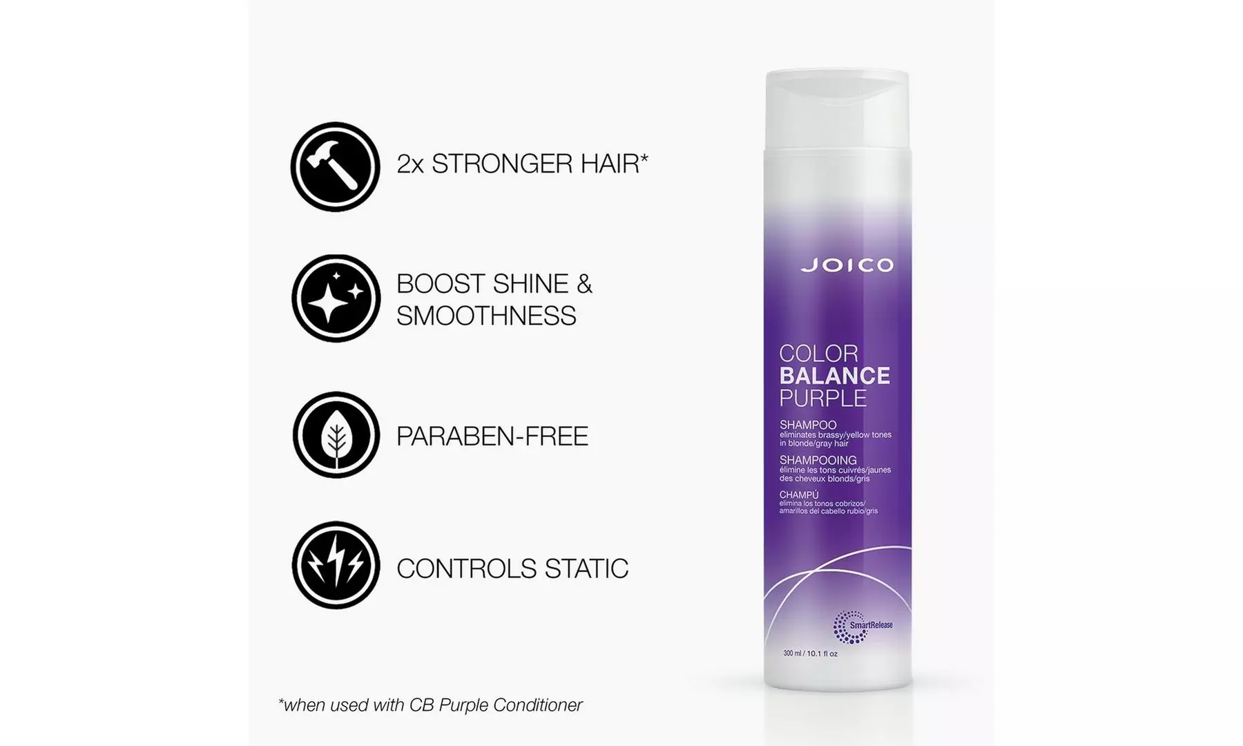  Joico Color Balance Purple For Cool Blonde or Gray Hair Shampoo 33.8oz / 1L