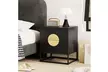 Costway Fluted Nightstand with 2 Drawers with Pine Wood Handles & Metal Frame - Second Medium