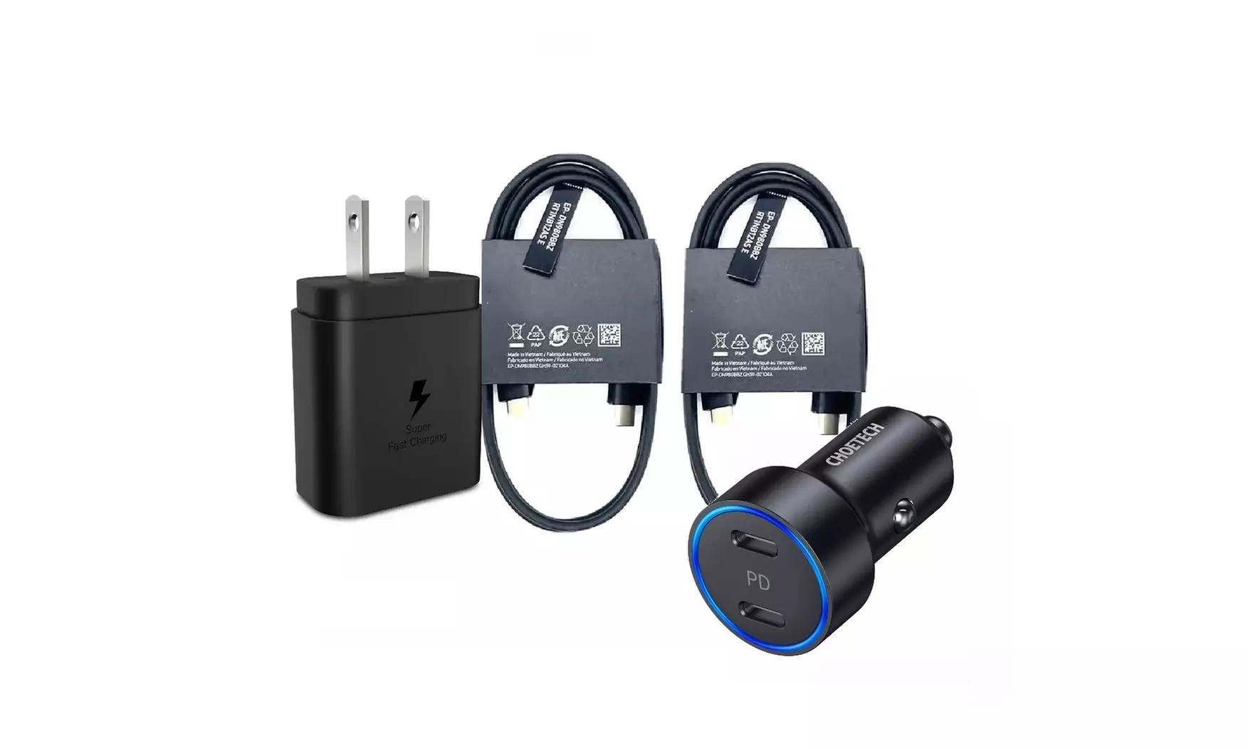 Samsung Dual USB-C Type C Cables S21/22/23 Ultra Charger- Fast Too!
