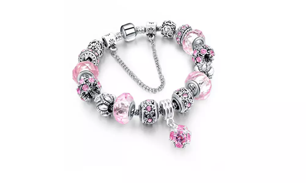 Crystal Ball Charm Bracelets Made With Crystals From Swarovski