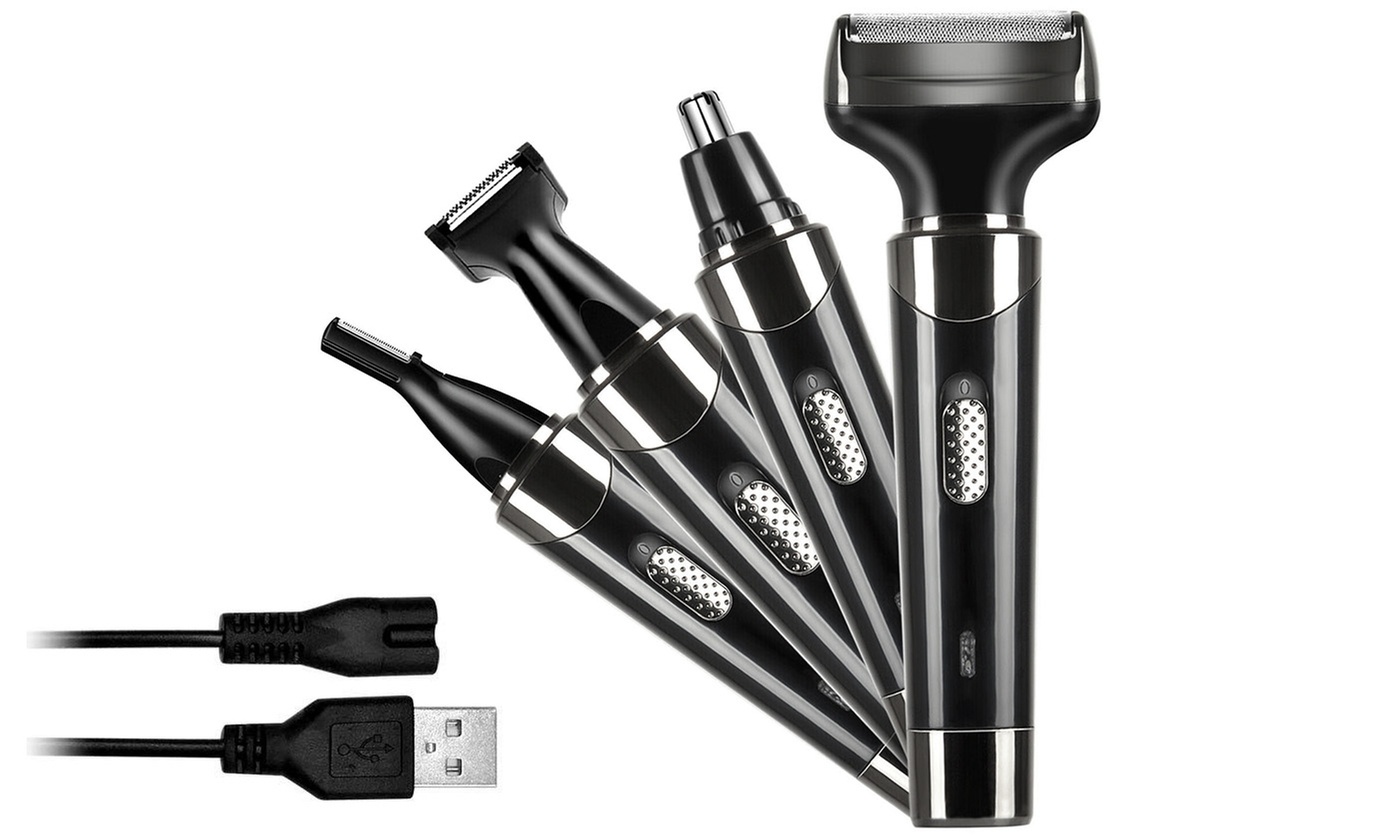 iMounTEK Men's 4-in-1 Electric Cordless Rotary Razor Trimmer Shaver Grooming Kit