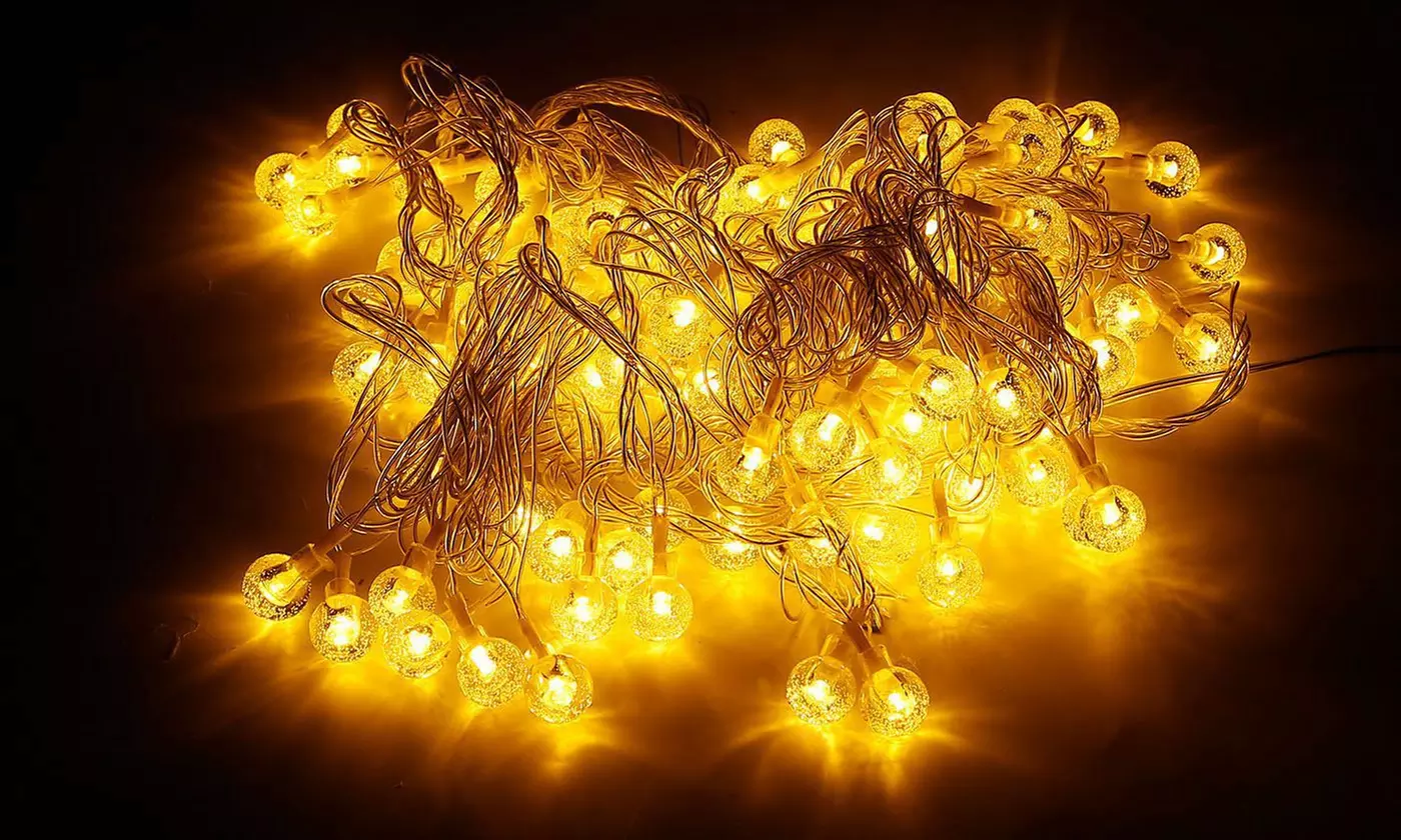 iMounTEK 32.8FT LED 100 Ball Plug In/80 Ball Battery Powered Globe String Lights