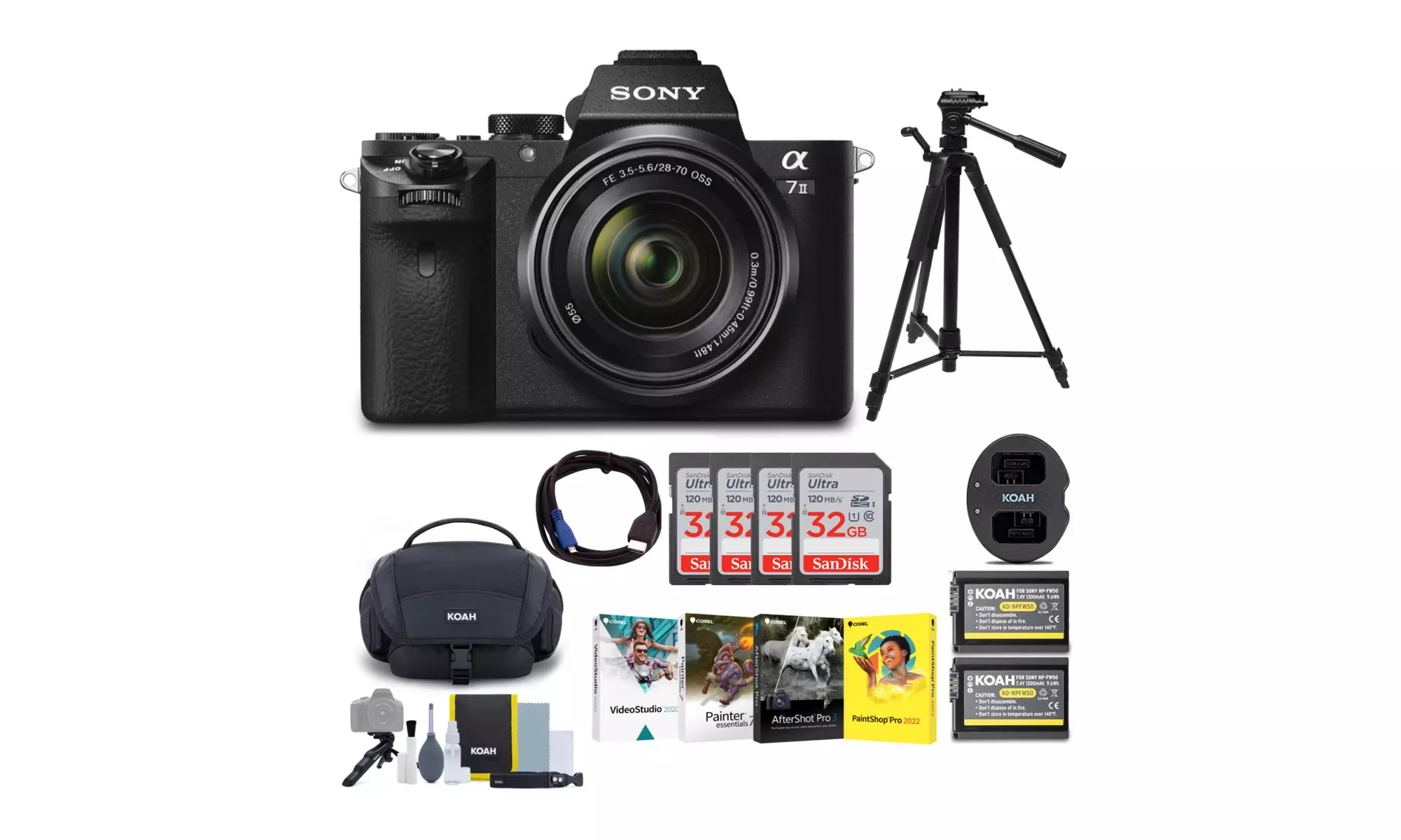 Sony Alpha a7II Mirrorless Digital Camera with 28-70mm Lens & 32GB Bundle - Primary Image