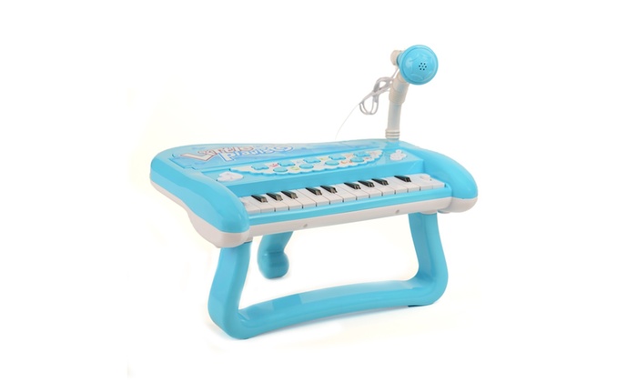 toy grand piano with microphone