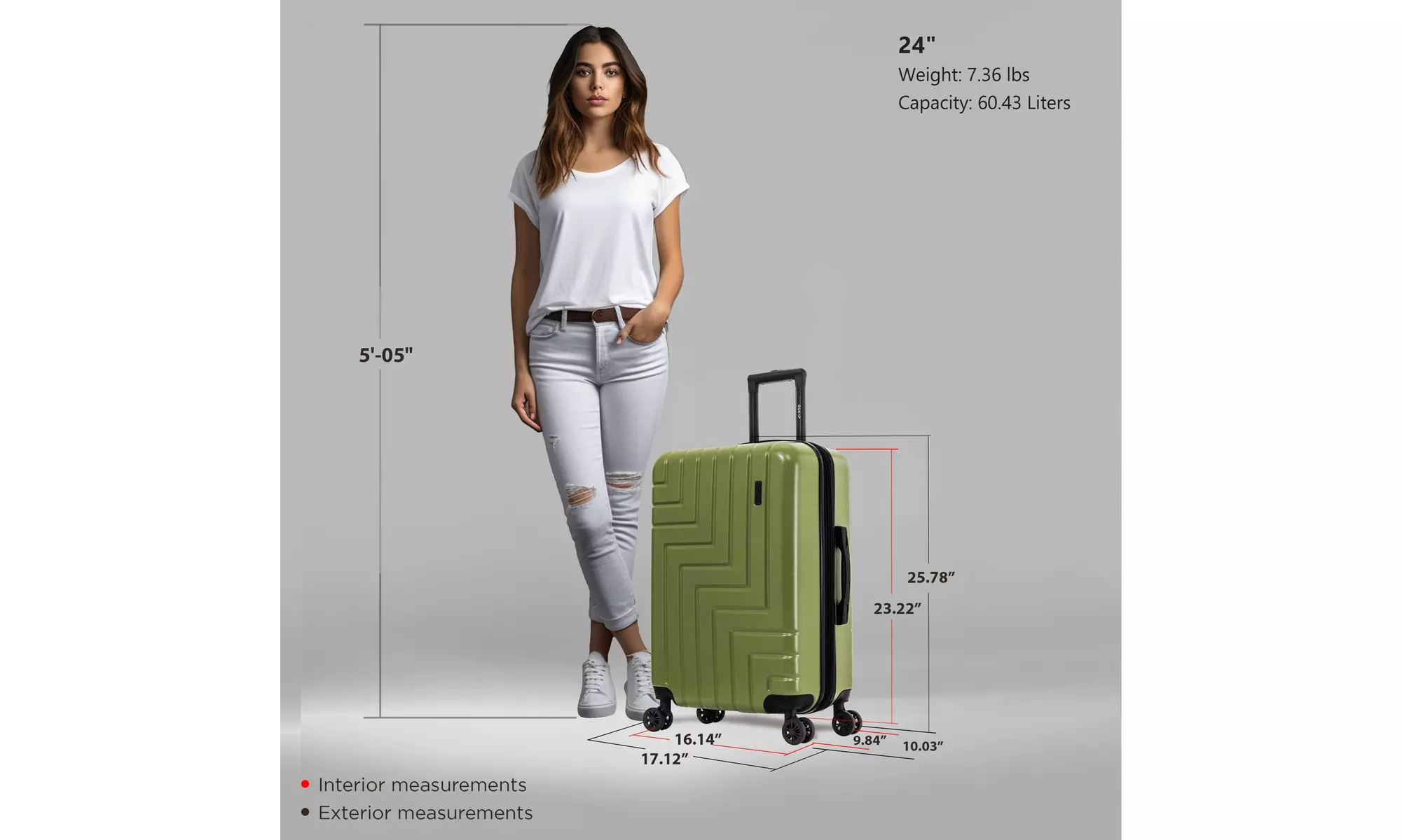 DUKAP Zahav Lightweight Hardside Spinner Luggage
