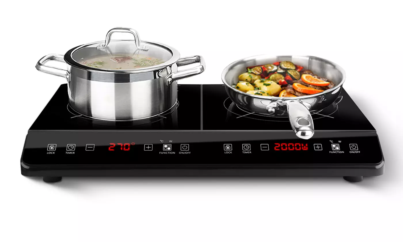iMounTEK 4000W Dual Induction Cooktop Portable Double Burner with 9 Power Levels