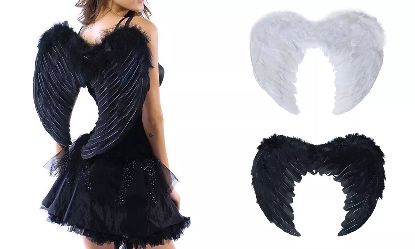 Halloween Feather Angel Wings Fariy Fancy Cosplay Costume Accessories - Primary Image