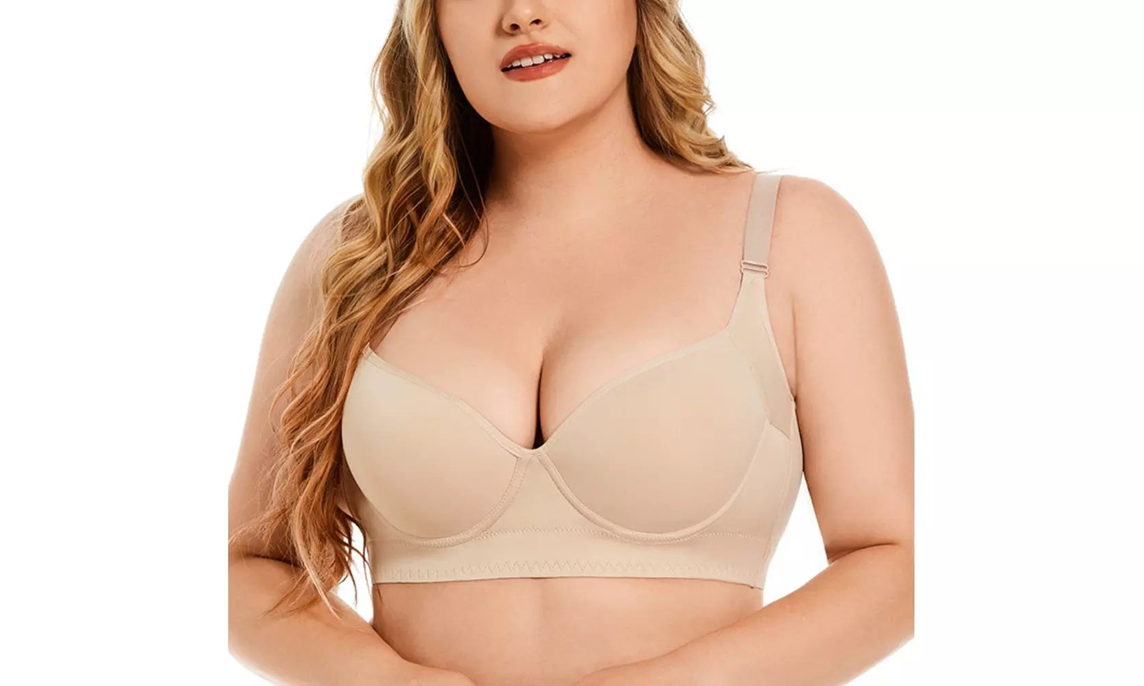 Women's Deep V Neck Push Up Underwire Bra
