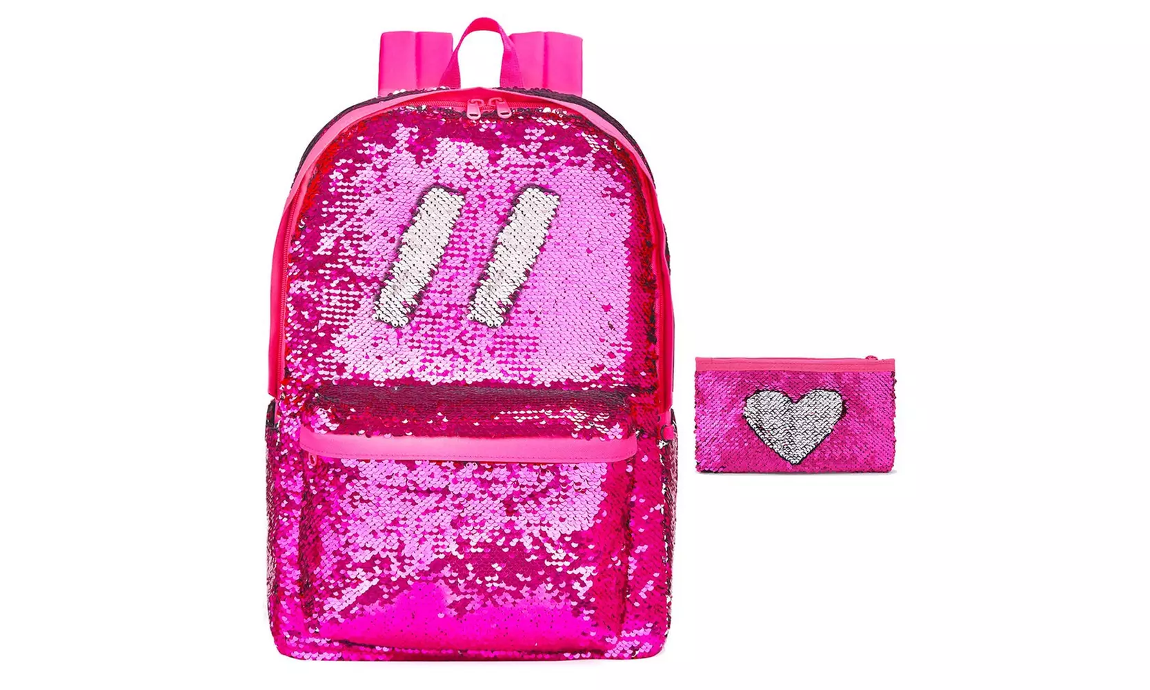Flip Sequin School Backpack Bookbag for Girls Kids Teen Cute Glitter Sparkly - Primary Image