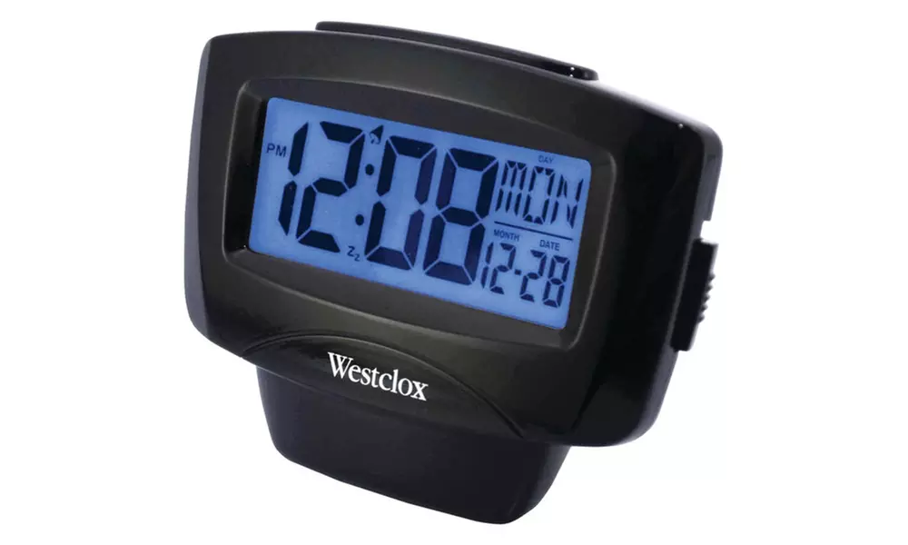 Westclox 72020 Large Easy-to-read LCD Alarm Clock With Day/date - Primary Image